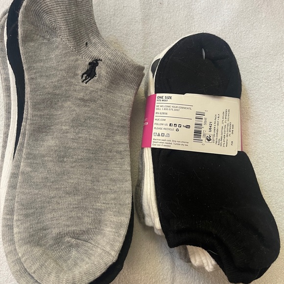 10 pairs new liner socks- Four Ralph Lauren. Six Hue. - Picture 2 of 3